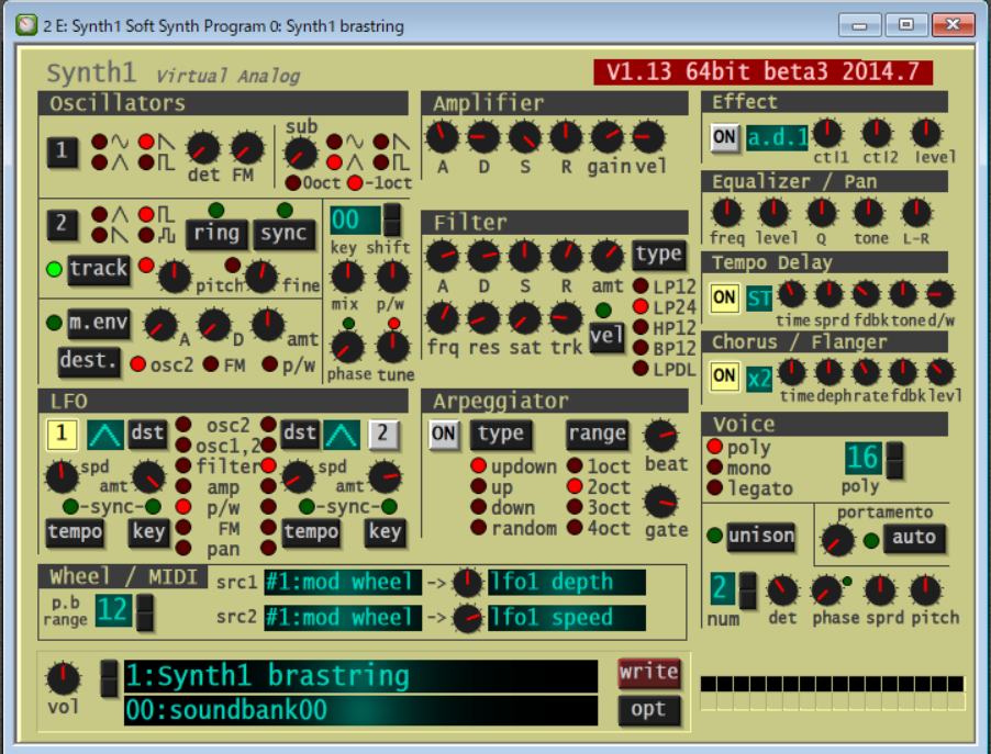 Synth1 screen shot